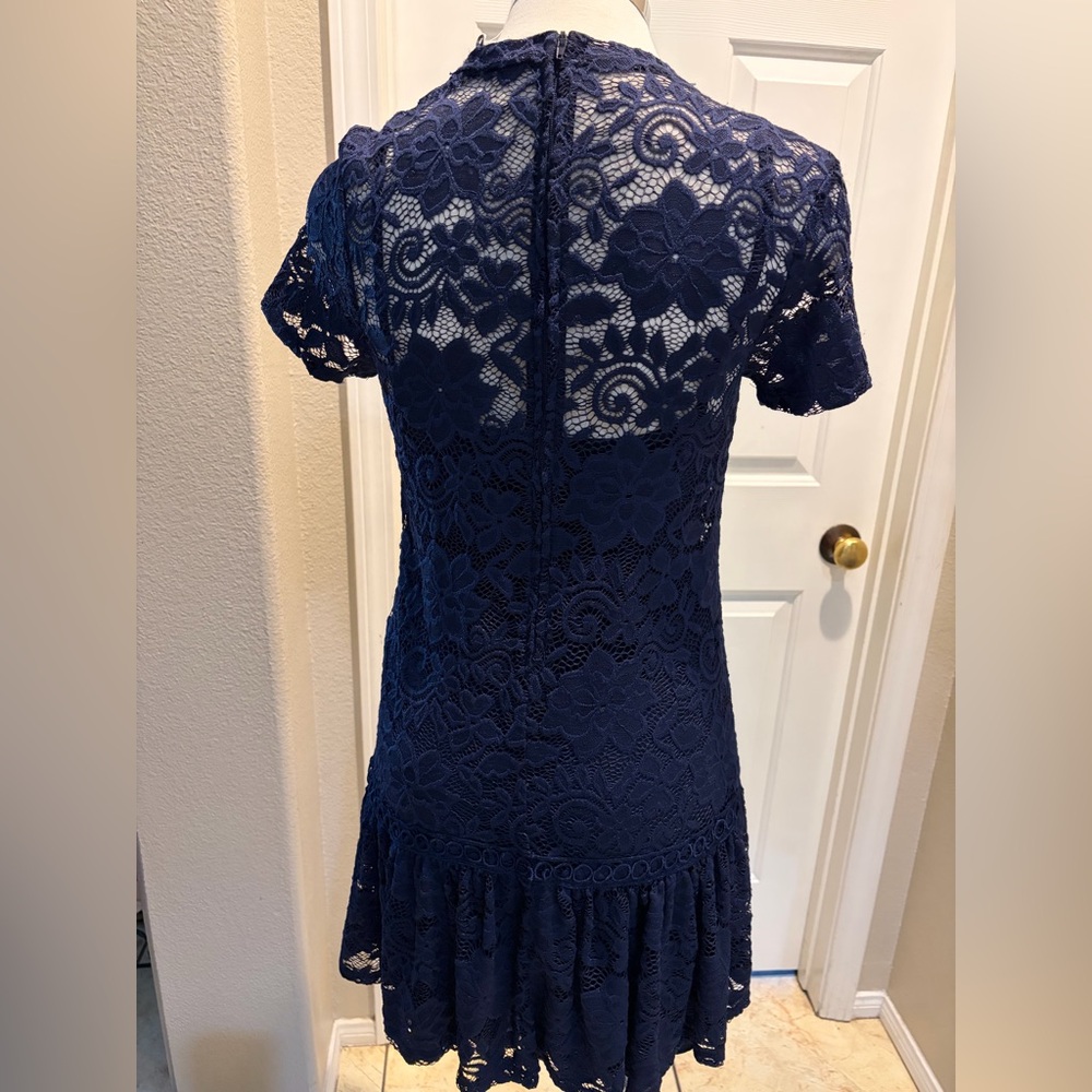 Speechless Navy Lace Mini Dress - Picture 9 of 9